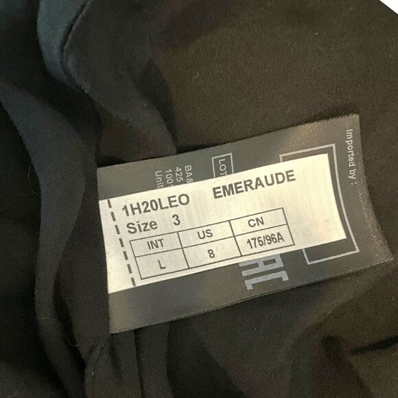 Ba&Sh Leo Woven Emerald Maxi Dress Size 3 / L Halter Metallic Open Back Prom - Picture 15 of 15